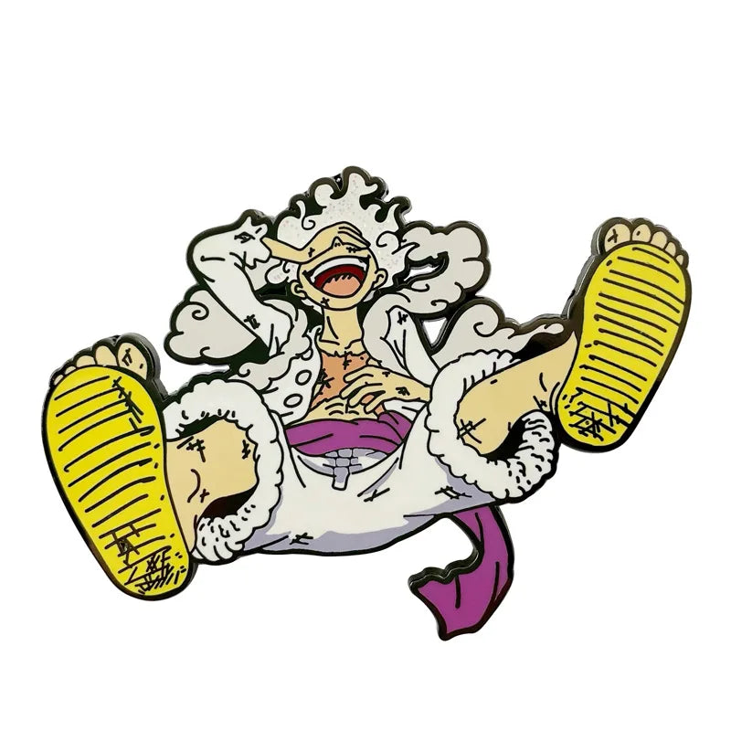 Chibi Usopp laughing enamel pin with exaggerated expressions.