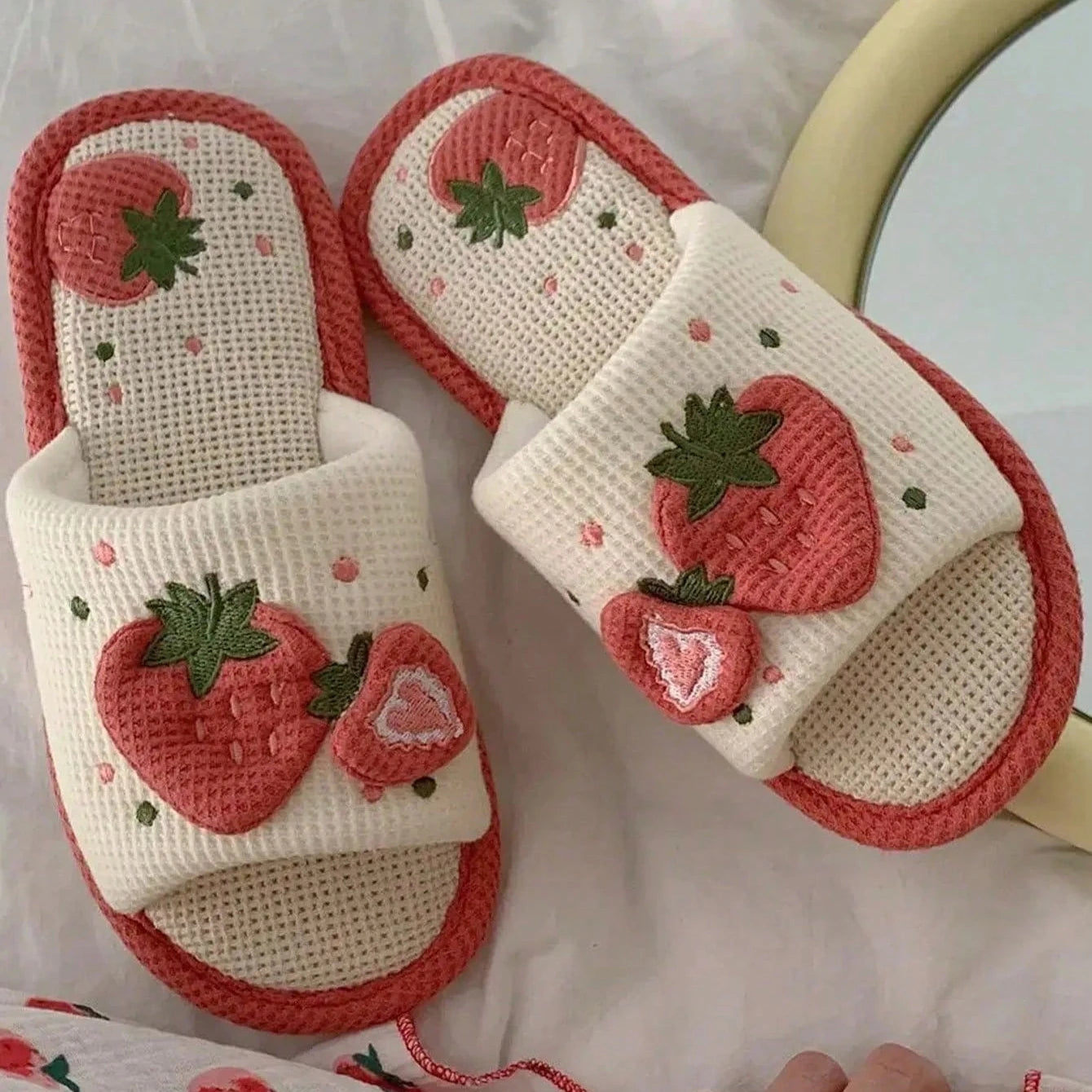 Cozy Strawberry Slippers