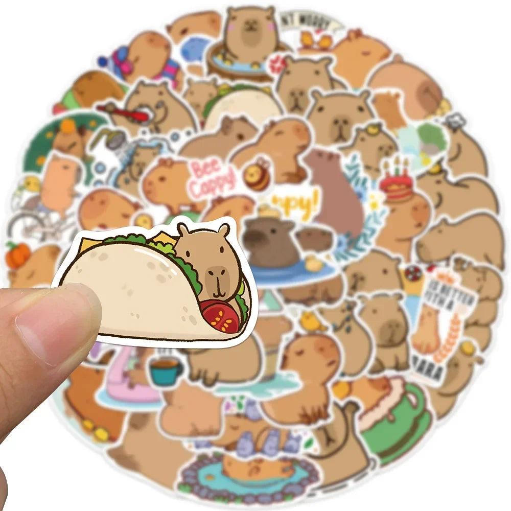 Capybara Sticker Example Capybara Stickers – Echo's Secret Shop